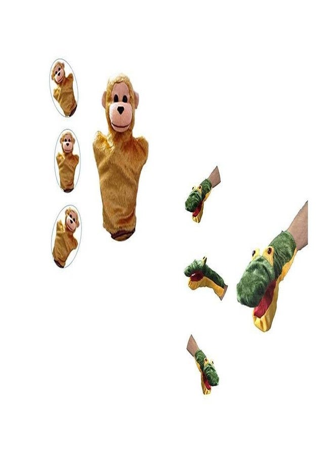 VARUSH Hand Puppet Set of 5 | Storytelling Animal Hand Puppets for Kids | Soft Plush Puppets | Crow, Monkey, Crocodile, Rabbit,Tortoise | Learning Toy for Toddler, Boys & Girl, Role-Play, School, Return Gift - Image 4